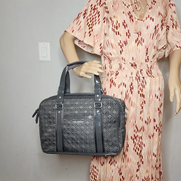 Bundle! Vera Bradley Grey Quilted bag with crossbody strap and Wallet. New! - Picture 2 of 16